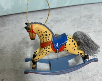 Vintage 1984 Hallmark Rocking horse ornament Appaloosa  #4 in series NO BOX