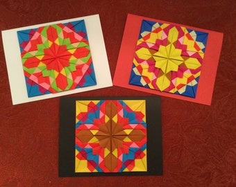 MOSAIC Tile QUILTS Origami Art Cards - #2