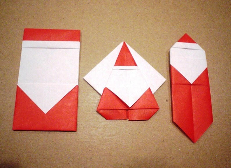 CHRISTMAS in JULY Origami Santa Cheaper Buy The Dozen B image 3