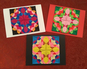 MOSAIC Tile QUILTS Origami Art Cards - #1