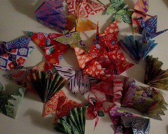 LITTLE Treasures Paper Origami Cranes, Butterflies and Peacocks - TWICE as big as Tiny Treasures