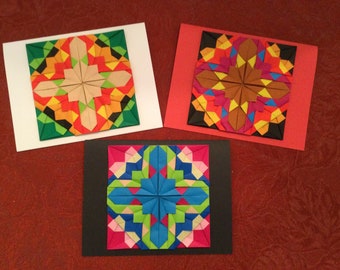 MOSAIC Tile QUILTS Origami Art Cards - #3