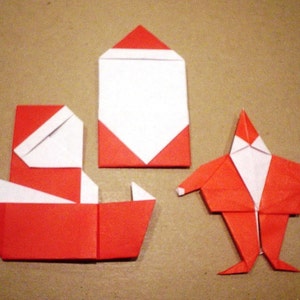 CHRISTMAS in JULY Origami Santa Cheaper Buy The Dozen B image 5