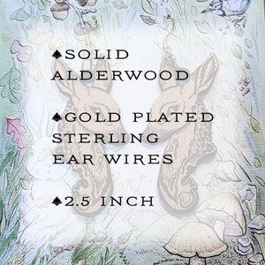 Alder wood Forest Doe dangle earrings image 4