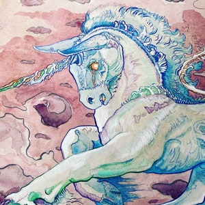 Unicorn Stallion, &quot;THERE WAS A STORM&quot; print