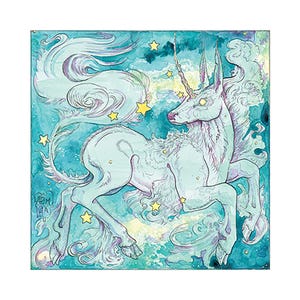 Monoceros, Pegasus, Draco constellation print series