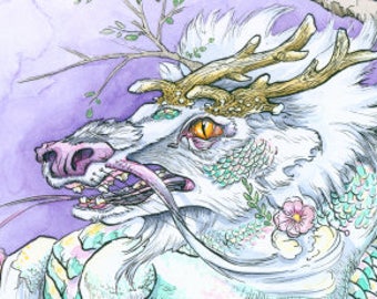 Luck Dragon - watercolor print