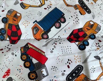 Construction Trucks Microwave Heating Pad /10x5/rice filled choice of scented with lavender or unscented