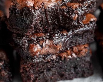 Gooey Fudgy Moist Cut Brownies/celebrate / Brownies/ Boulder/ Graduation/scratch brownies/6 brownies