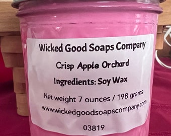 Crisp Apple Orchard Soy Wax Candle 8 oz / fundraiser/soy candle/ mason jar candle