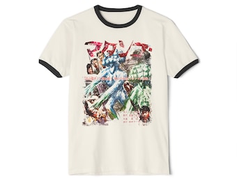 Matango : Attack of the Mushroom People Japanese Unisex Cotton Ringer T-Shirt Kaiju Classic Retro Pop Culture Creature Feature Monster Movie