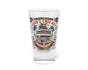 Kono's Zulu Hut and Tiki Bar Honolulu Hawaii Pint Glass, 16oz Hawaii Five-O