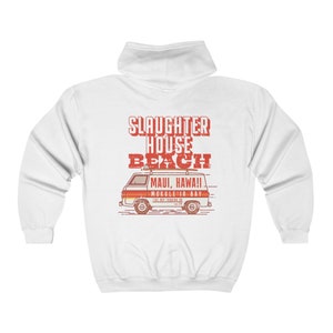 Slaughterhouse Beach Maui Hawaii by Tiki Pop Trading Co Unisex Heavy Blend™ Full Zip Hooded Sweatshirt