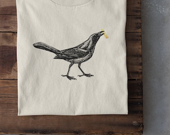 Grackle T-Shirt, Unisex Comfort Colors, Birdwatching, Birder Gifts, Austin Texas