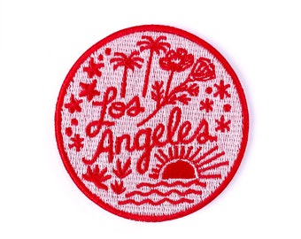 Los Angeles Iron-On Patch, Poppy Design, California Souvenir, Gift for Her