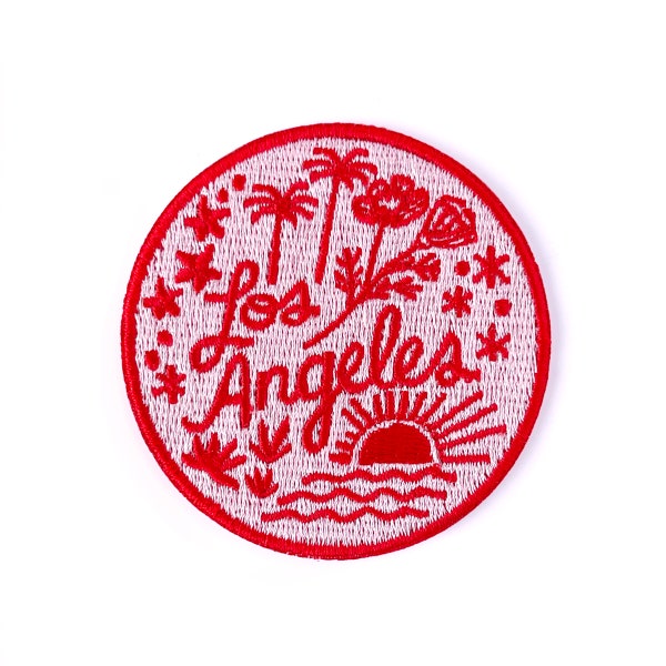 Los Angeles Iron-On Patch, Poppy Design, California Souvenir, Gift for Her