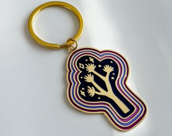 Joshua Tree Magic Enamel Keychain