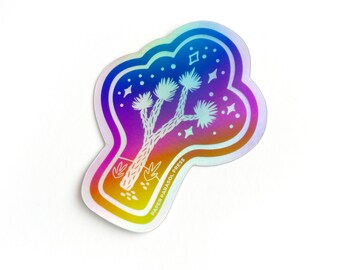 Joshua Tree Magic Holographic Sticker for National Park Lover