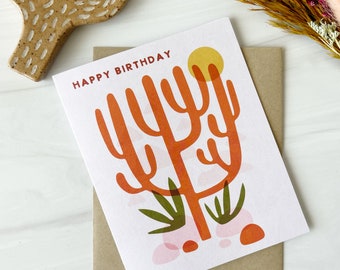 Cactus Grande Desert Birthday Card