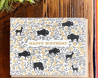 Prairie Letterpress Birthday Card