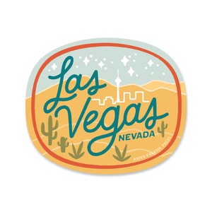 Las Vegas Sticker, Decal for Water Bottle, Gift for a Nevadan