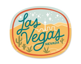 Las Vegas Sticker, Decal for Water Bottle, Gift for a Nevadan