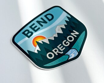 Bend Oregon Sticker, Decal for Water Bottle, Sticker for Hydro Flask, Oregon Gift