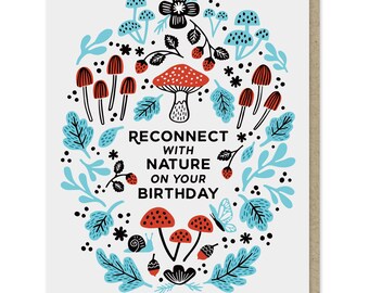 Reconnect with Nature Birthday Card