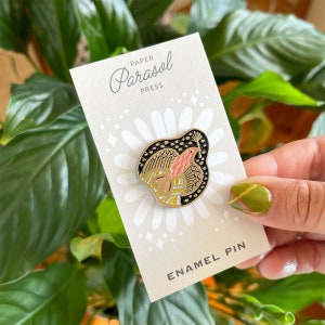 Folk Guide Bird Enamel Pin, Gift for Traveler, Lapel Pin for Backpack