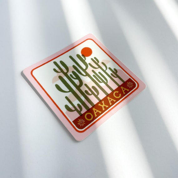 Oaxaca Mexico Cactus Sticker, Travel Gift Decal
