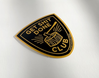 Get Shit Done Sticker, Decal for Water Bottle, Gift for Employee
