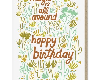 Magic Desert Birthday Card