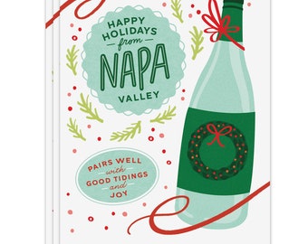 6 Pack of Happy Holidays from Napa Cards