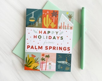 6 Happy Holidays from Palm Springs, California Grid Cards