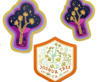 Joshua Tree California National Park Sticker and 2 Joshua Tree Magic Stickers