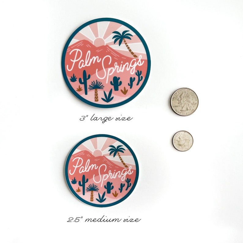 Palm Springs Sticker, Decal for Water Bottle, Sticker for Hydro Flask, Palm Springs Souvenir image 4