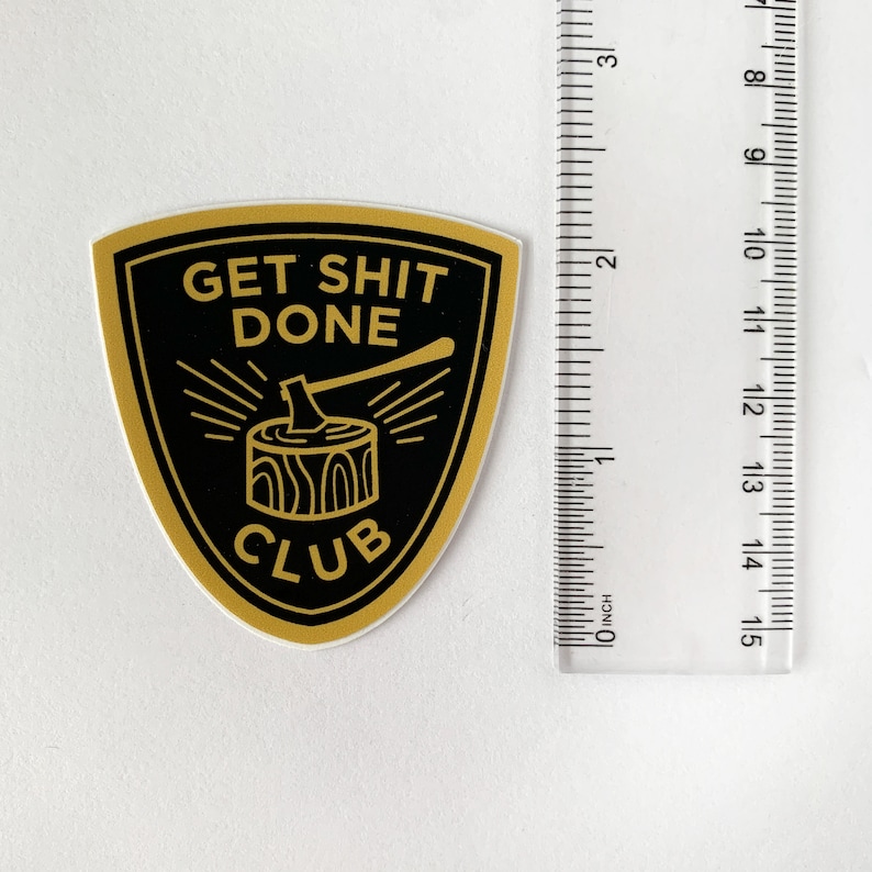 Get Shit Done Sticker, Decal for Water Bottle, Gift for Employee image 2