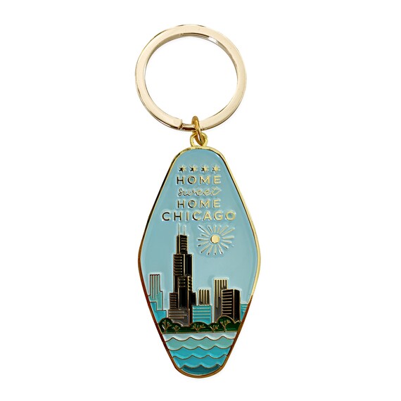 Sweet Home Chicago Keychain Etsy