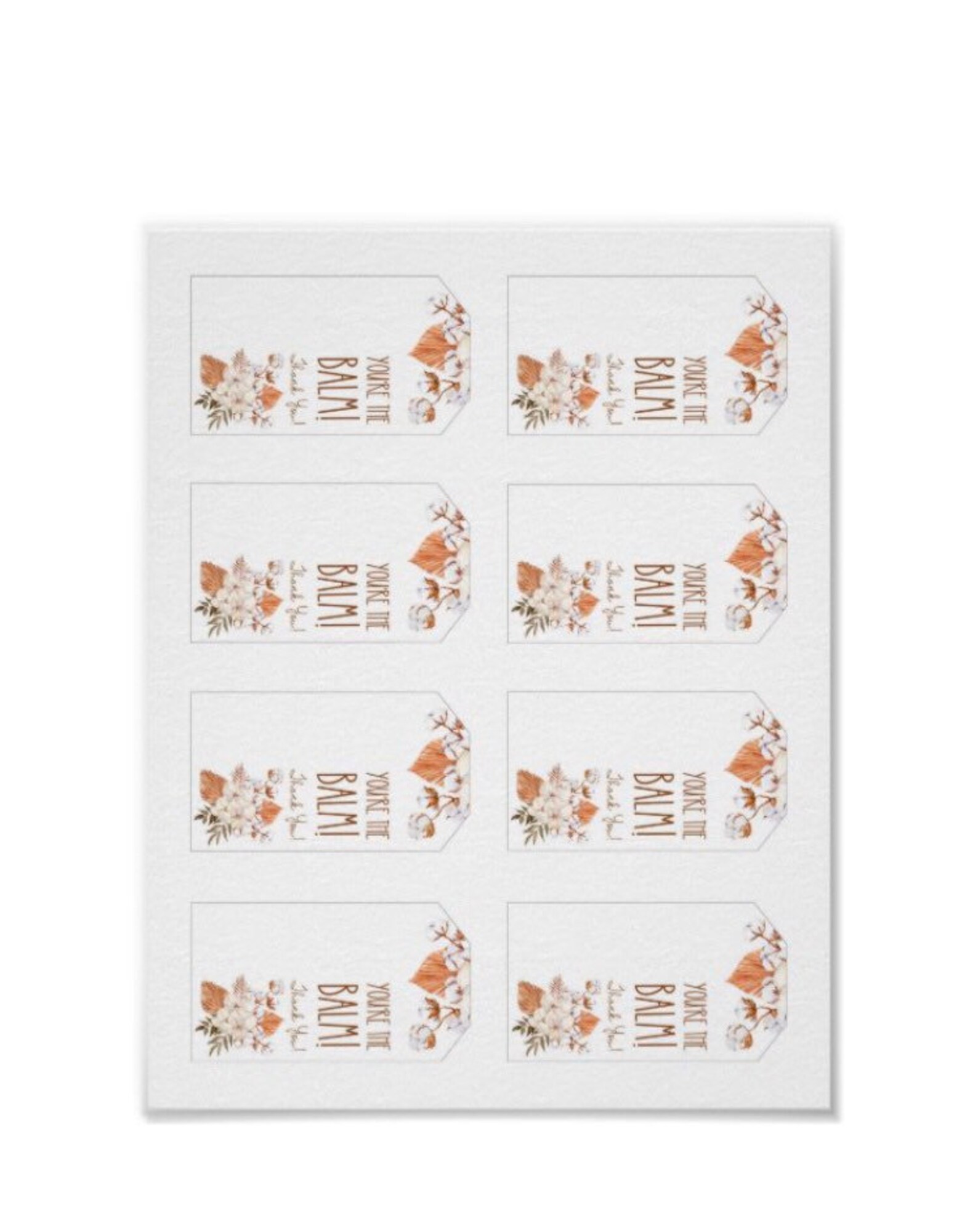 You're the Balm Thank You Lip Balm Gift Tag Printable | Etsy