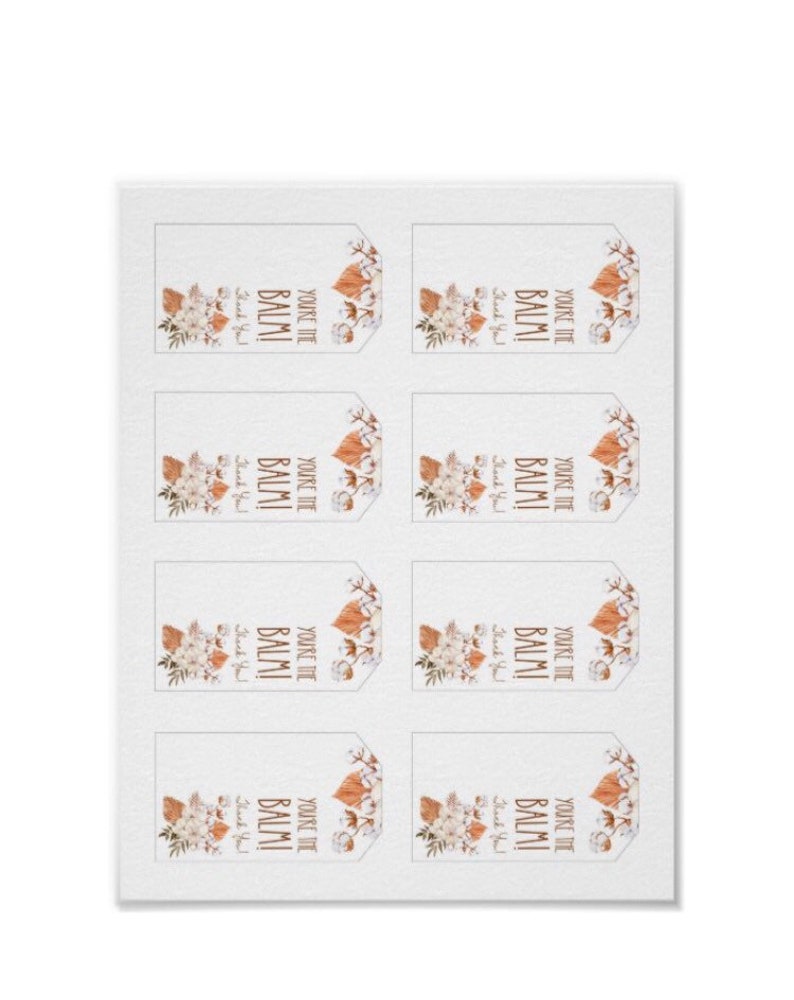 You're the Balm Thank You Lip Balm Gift Tag Printable | Etsy