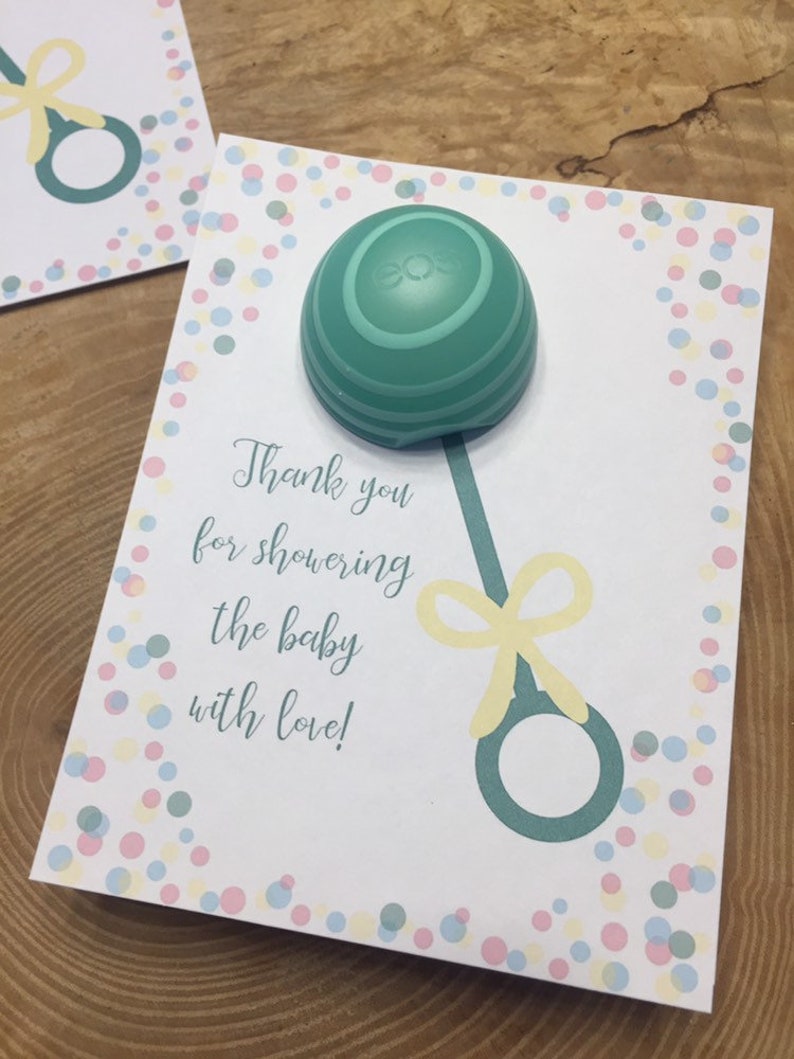 Rattle Baby Shower Baby Sprinkle EOS Lip Balm Party Favor Etsy