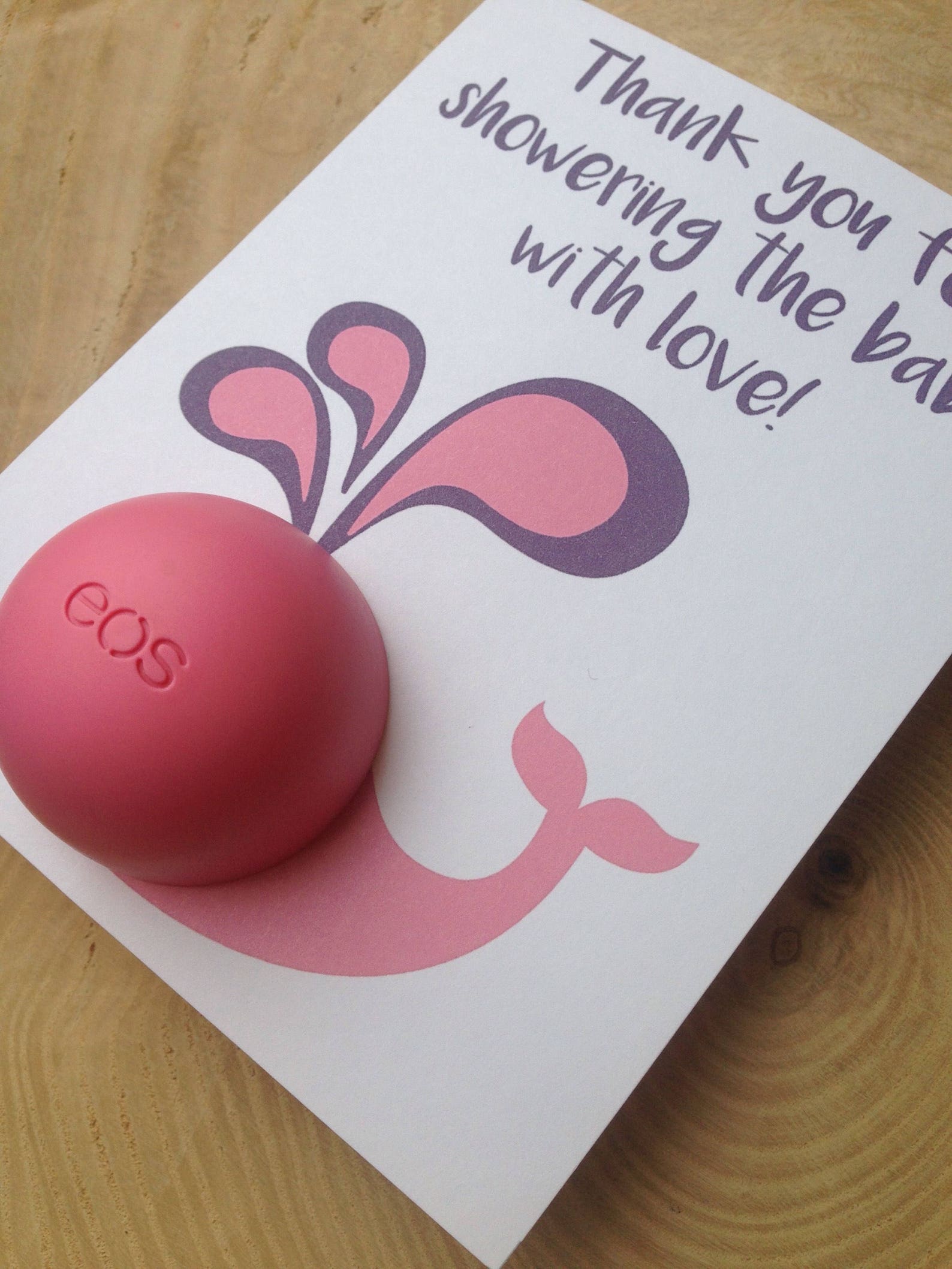 Whale Thank You Cards for EOS Lip Balm Printable Whale Lip - Etsy