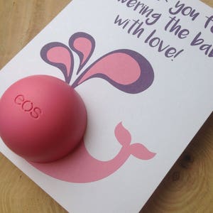 Whale Thank You Cards for EOS Lip Balm Printable Whale Lip - Etsy