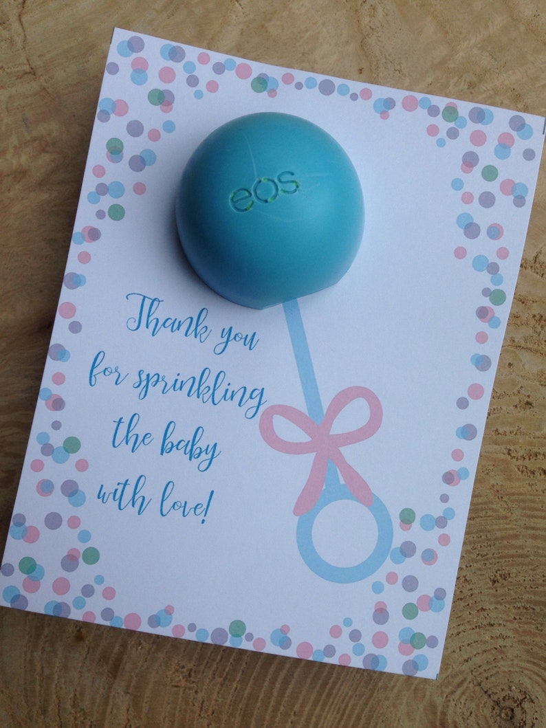 Rattle Baby Shower Baby Sprinkle EOS Lip Balm Party Favor Etsy