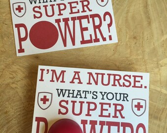 Nurse appreciation, nurse's day, thank you cards for EOS lip balm, printable, instant download, gift, I'm a nurse, what's your superpower?