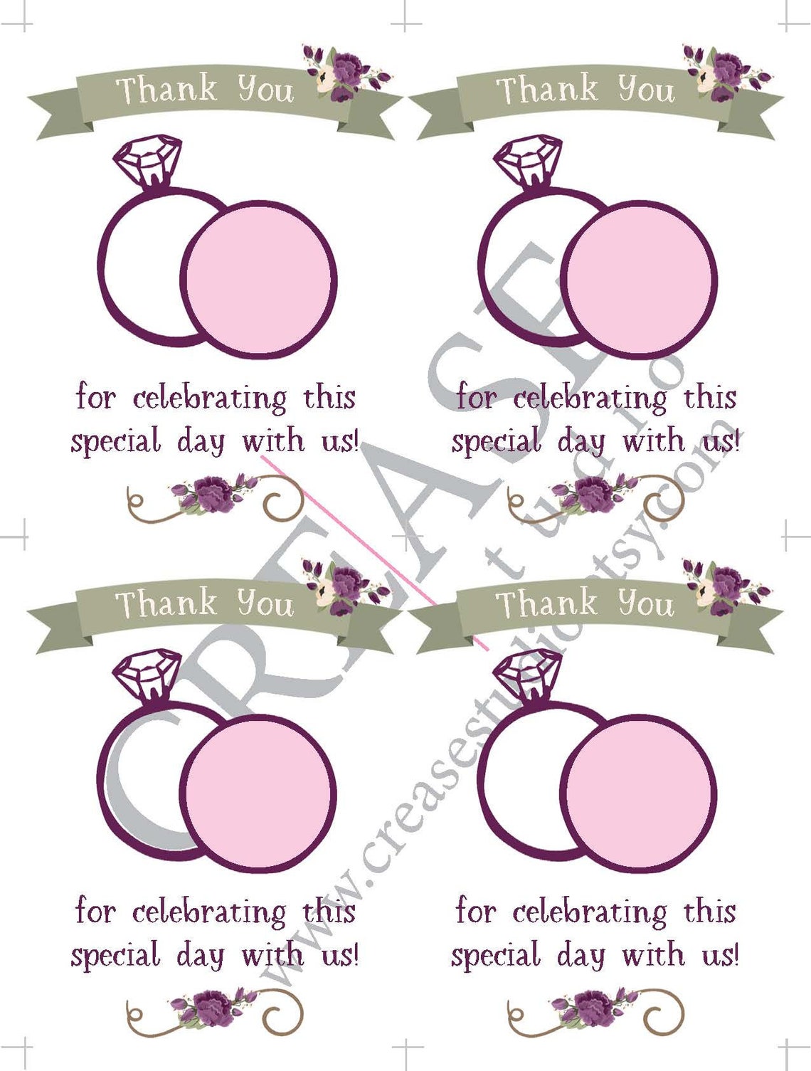 Wedding Rings Bridal Shower EOS Lip Balm Favor Cards - Etsy