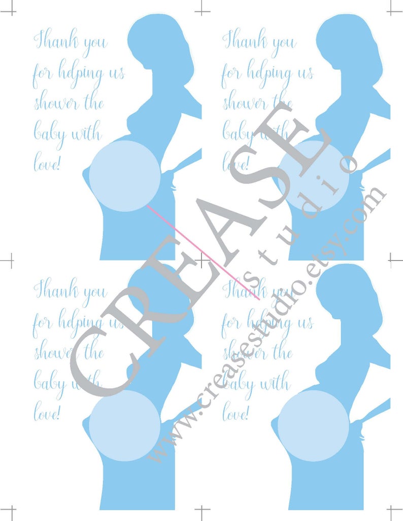 Pregnant Woman Silhouette Baby Shower Favor Printable EOS - Etsy Canada