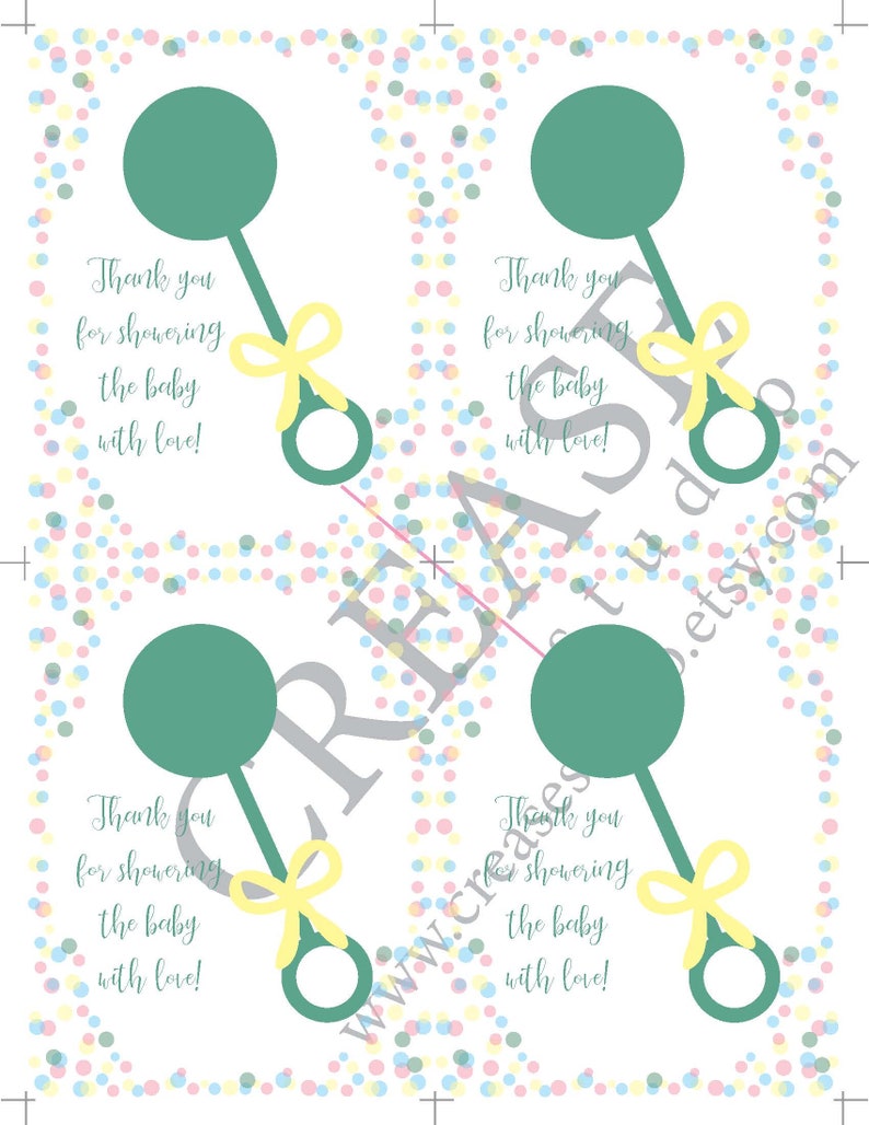 Rattle Baby Shower Baby Sprinkle EOS Lip Balm Party Favor Etsy