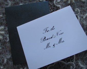 Brand New Mr. & Mrs, Wedding card, recycled, Swarovski crystal