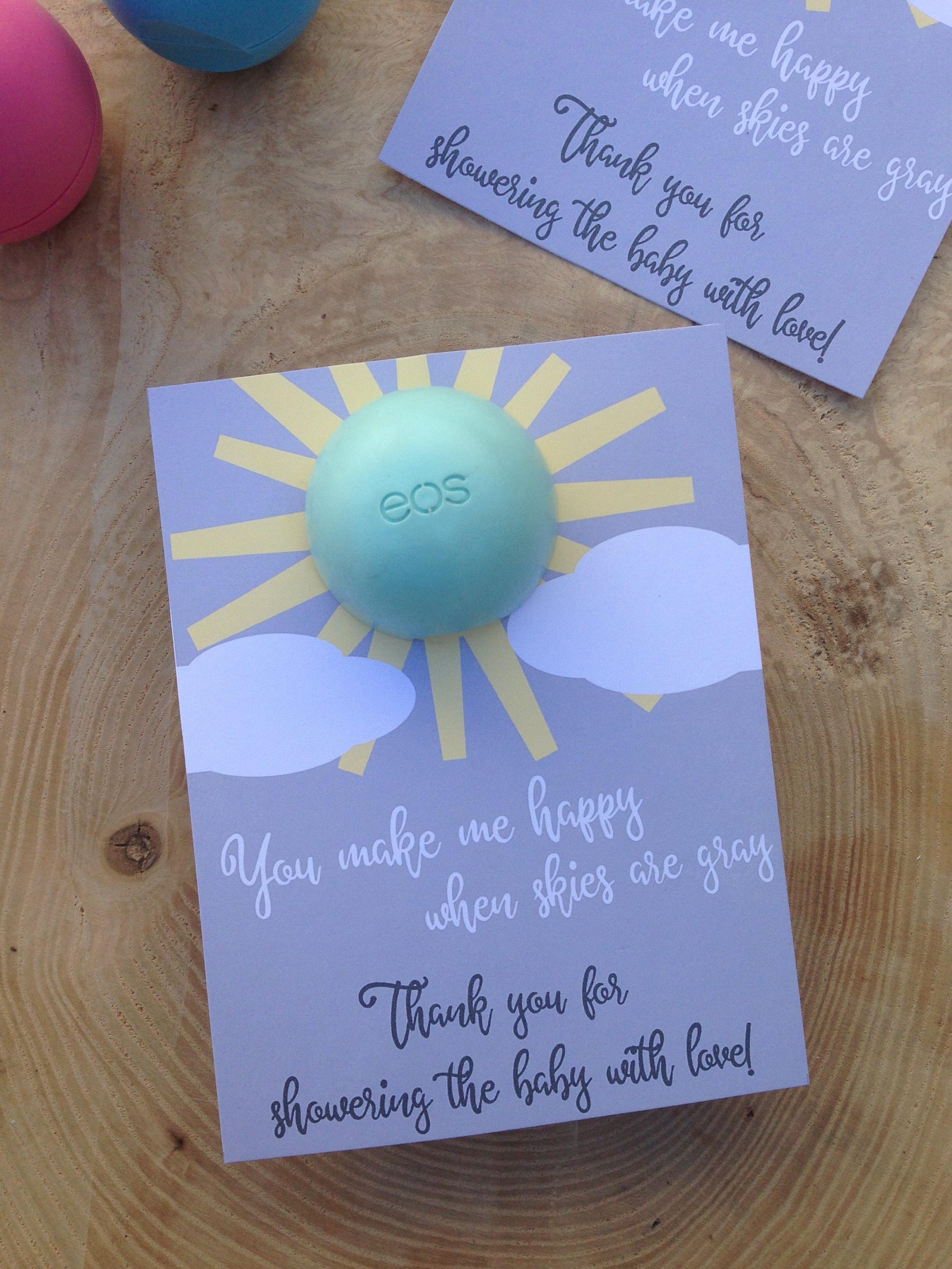 50x Lippenbalsam „Here Comes The Sun“ – Geschenk-Set Für Babyparty, Mit Dankeskarten & Beuteln